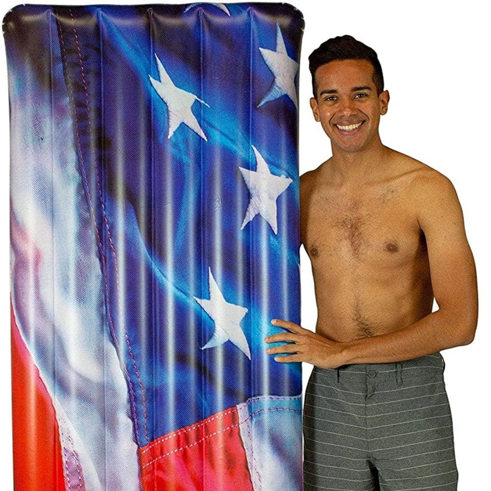 Inflatable Pool Raft - Stars & Stripes Deluxe - Picture 6 of 7
